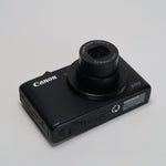 Canon PowerShot S110 12.1MP Digital Camera – Black, Case, SD Card – Excellent